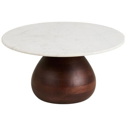 Tavolino Heide-marrone-marmo-70x70x35 Cm - Foto 1