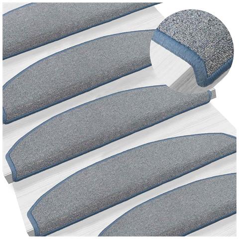 Tappetini per scale autoadesivi 15 pcs Grigio chiaro e blu - Foto 2