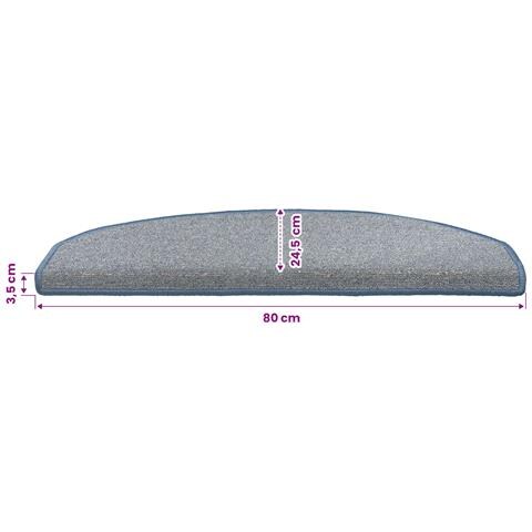 Tappetini per scale autoadesivi 15 pcs Grigio chiaro e blu - Foto 9