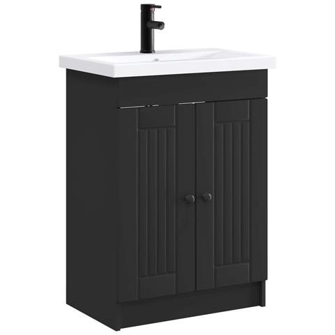 Set di mobili per il bagno Nero 56 x 37,5 x 81 cm - Foto 1