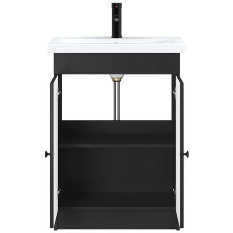 Set di mobili per il bagno Nero 56 x 37,5 x 81 cm - Foto 2
