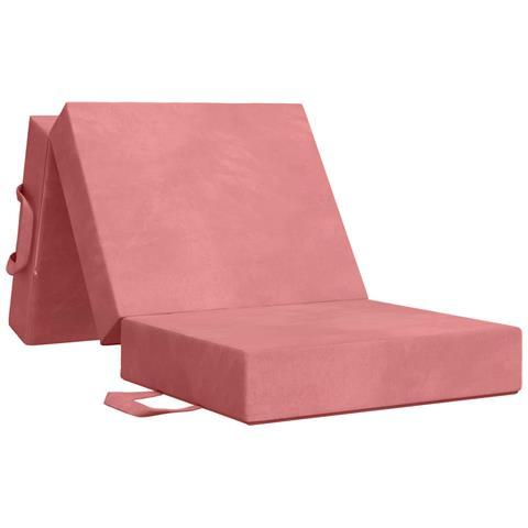 Divano Letto Pieghevole 75 x 63 x 45 cm Rosa - Foto 1