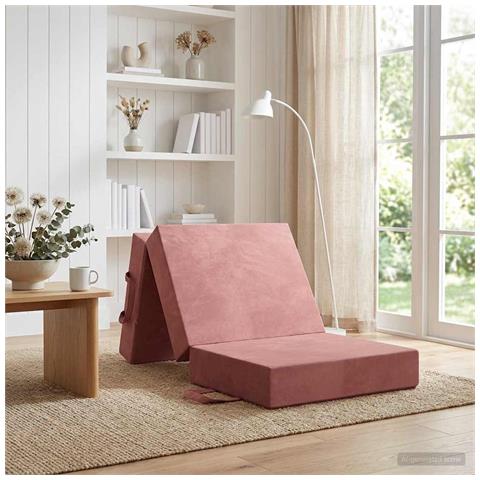 Divano Letto Pieghevole 75 x 63 x 45 cm Rosa - Foto 2