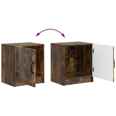 Armadio da Notte Rovere Fumo 43 x 34,5 x 47 cm - Foto 9