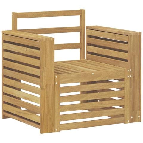 Set di divani da esterno Legno di Acacia Massello Bianco - Foto 1
