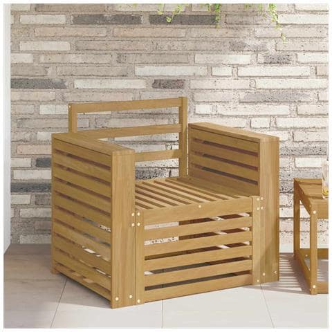 Set di divani da esterno Legno di Acacia Massello Bianco - Foto 2