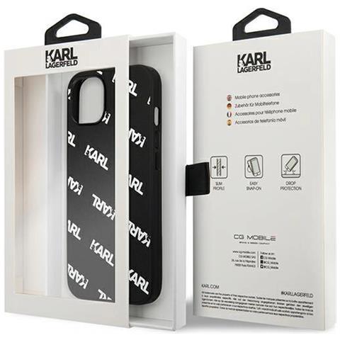 Karl Lagerfeld Klhcp13spulmbk3 Custodia Iphone 13 Mini 5,4 Nera /nera Allover - Foto 1
