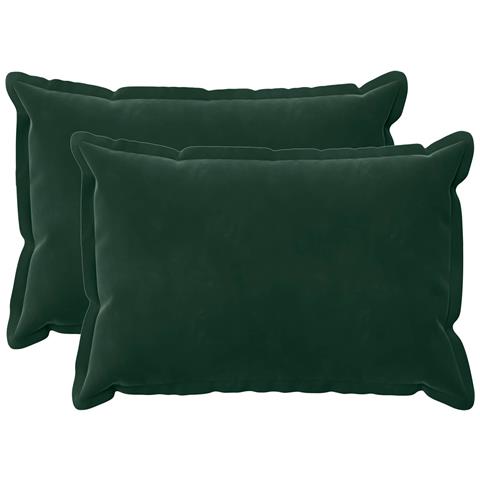Cuscino con cuscino HOUTEN 2 pz Verde Scuro Velluto - Foto 1