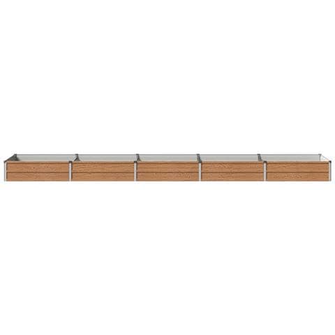 Letto rialzato da giardino Marrone legno 400 x 80 x 24 cm - Foto 2