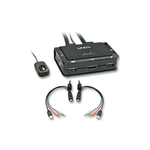 KVM Switch Compact HDMI USB e Audio, 2 porte - Foto 1