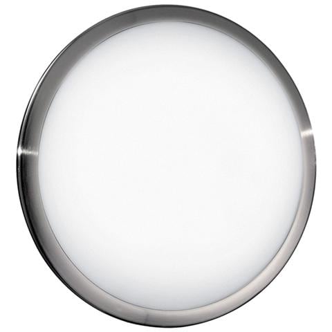 I-DIVINA-S / PL30 - Plafoniera tonda di colore bianco con cornice in nickel, luci led e sensore 14 watt - Foto 2