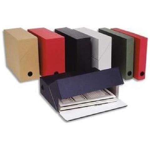 Lot De 5 Boîtes Transfert Toile, Dos De 12 Cm, En Carton Rigide Bleu Foncé - Foto 1