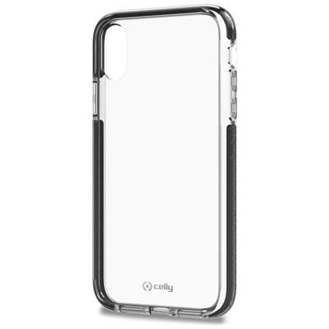 Cover Hexagon in TPE per Iphone XS Plus Colore Trasparente / Nero - Foto 1