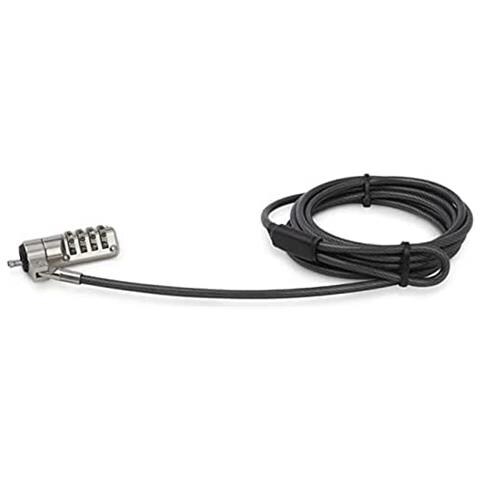 Cavo Lucchetto di Sicurezza con Combinazione per Notebook Colore Nero e Argento - Foto 4