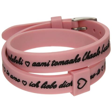 Mod. I Love You Silver - Bracciale In Silicone / silicone Bracelet - Foto 1