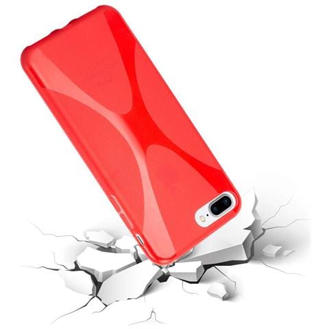 Custodia Compatibile Con Apple Iphone 8 Plus / Iphone 7 Plus / Iphone 7s Plus In Rosso Cremisi - Coperchio Protettivo In Silicone Tpu Flessibile - Foto 9