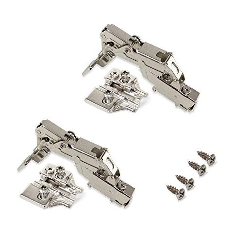 1015407 Kit Cerniera Collo Alto Con Scodellino Ø35mm 165chiusura Soft E Basetta Euro Con Regolazione Eccentrica, Set Di 2 - Foto 1