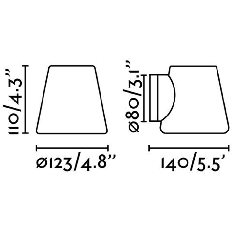 Lampada Da Parete Bianca, Colore Cromo / Bianco - Foto 2