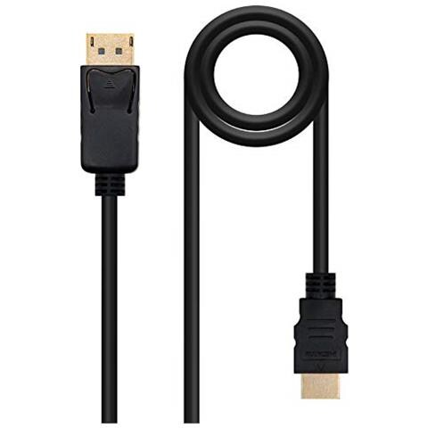 Nanofilo 10.15.4303 - Cavo Convertitore Da Displayport A Hdmi, Displayport / M-hdmi / M, Nero, 3,0 M - Foto 1