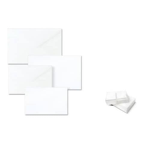 Biglietti Con Buste Dalmazia ""formato 9"" 9x14 Cm Bianco Conf. 100 Pezzi - 8309 - Foto 1