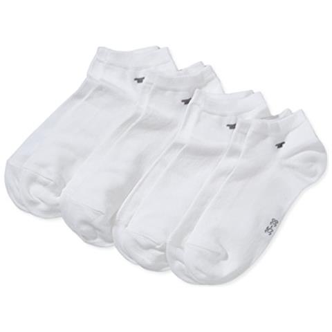 Calzini Corti Opache, Pacco Da 4, Unisex, Bianco (weiß (white - 660)), 43/46- De - Foto 1