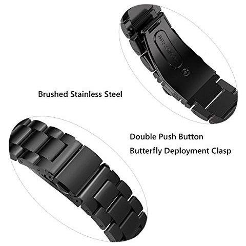 18 Millimetri Rapido Cinturino Rilascio Premium Solid Sostituzione Cinturino Dellacciaio Inossidabile Nero - Foto 2