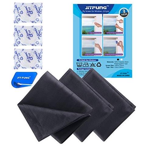 Schermo Jit-fung Fly Per Window-3 Confezioni Zanzariera Dellinsetto Della Maglia Con La Taglierina 13 X 155 M Con 3 Rulli Nastri Autoadesivi - 2.0 Pro - Foto 1
