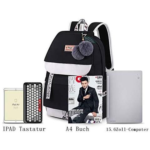 Borse Ragazze Zaino Scuola Per Ragazze Nylon Impermeabile Casuale Collegio Zaino Moda Daypack Donne Bookbag Ragazzi Adolescenti Schoolbag Durevole Unisex Student Zaini - Foto 2