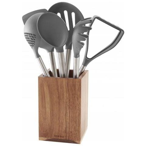 Set Di Utensili Da Cucina In Acacia Antigraffio Kh-1325 - Foto 5
