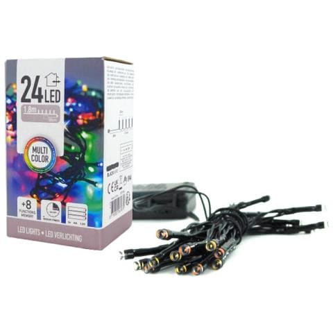 Ghirlanda Scintillante - Spirito Natalizio - Multicolore - 24 Lampadine Led - 2,3 M - 71332 - Foto 1