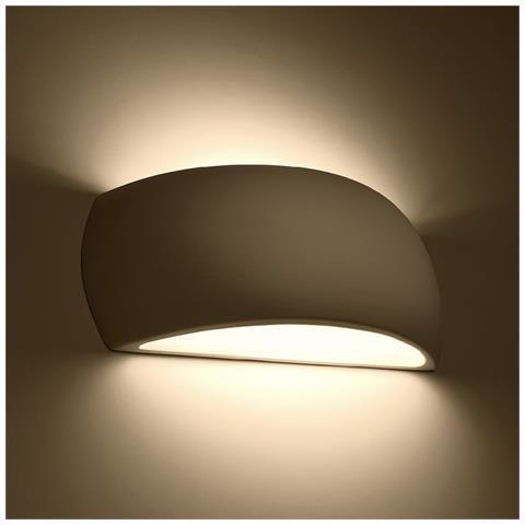 Applique Da Parete Pontius White Bianco 135x320x90 Mm Gesso - Foto 1