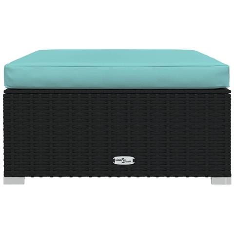 Set Divani da Giardino 4 pz con Cuscini in Polyrattan Nero - Foto 10