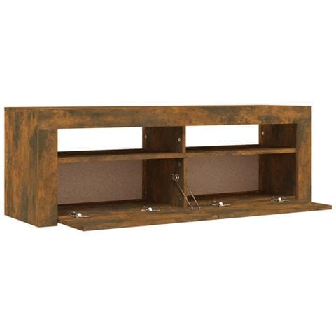 Mobile Porta TV con Luci LED Rovere Fumo 120x35x40 cm - Foto 10