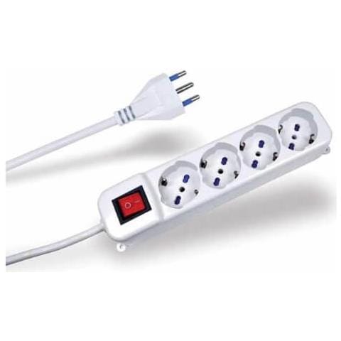 Presa Multipla Con Interruttore - 4 Prese Schuko Bivalenti - Foto 1