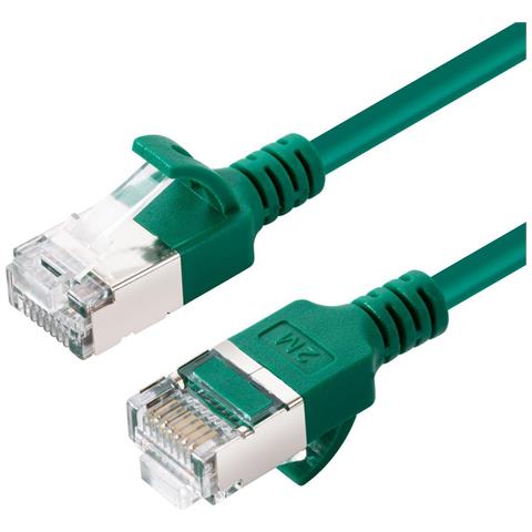 V-ftp6a02g-slim Cavo Di Rete Verde 2 M Cat6a U /ftp [stp] (cat6a U-ftp Slim, Lszh, 2m - Network Cable, Green - Foto 2