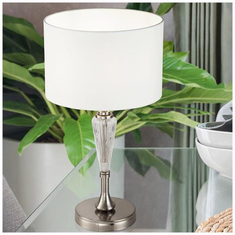 Lampada Da Scrivania Contemporanea Alicante Metallo E Vetro Nichel 1 Luce - Foto 3