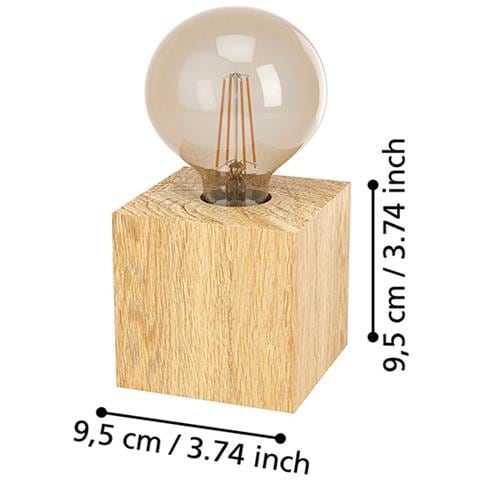 Lampada Da Scrivania Contemporanea Prestwick 2 1 Luce Legno Marrone - Foto 5