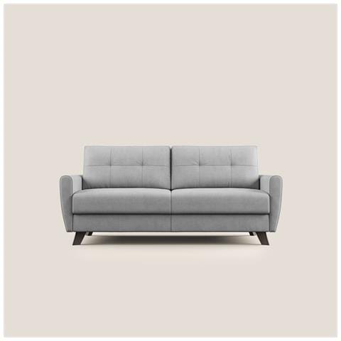 Callisto Divano letto matrimoniale in tessuto morbido impermeabile T02 188 cm (mat. 140x197) grigio chiaro - Foto 3