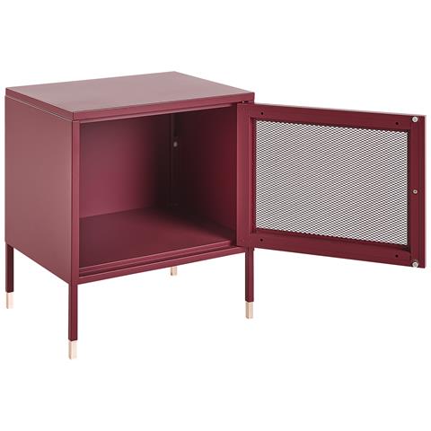 Comodino Ossett Metallo Rosso Scuro - Foto 2