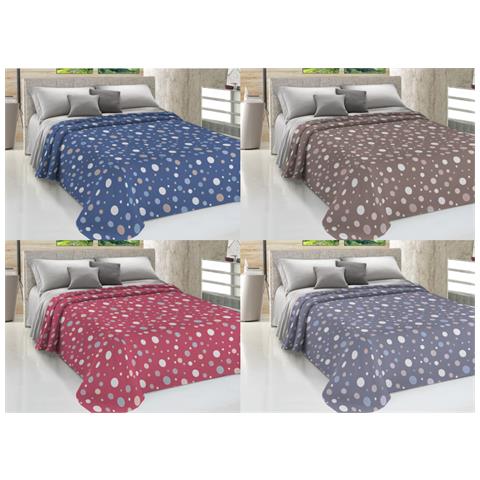 Copriletto Piquet Primavera Estate 100% Cotone Sofia Disegno La Palla Singolo Tortora - Foto 2