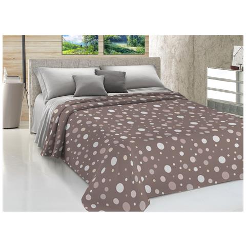 Copriletto Piquet Primavera Estate 100% Cotone Sofia Disegno La Palla Singolo Tortora - Foto 1