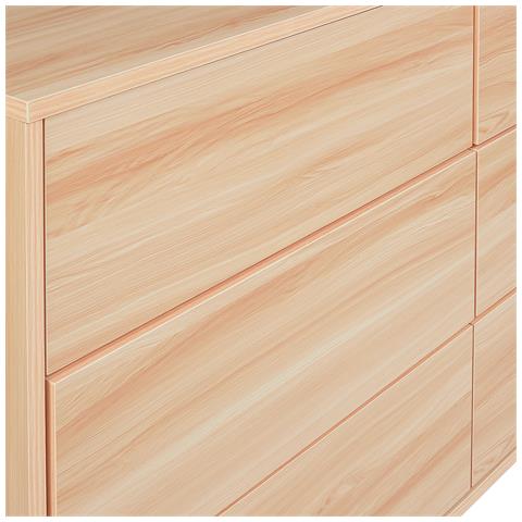 Cassettiera Con 6 Cassetti Legno Chiaro Sharpe - Foto 2