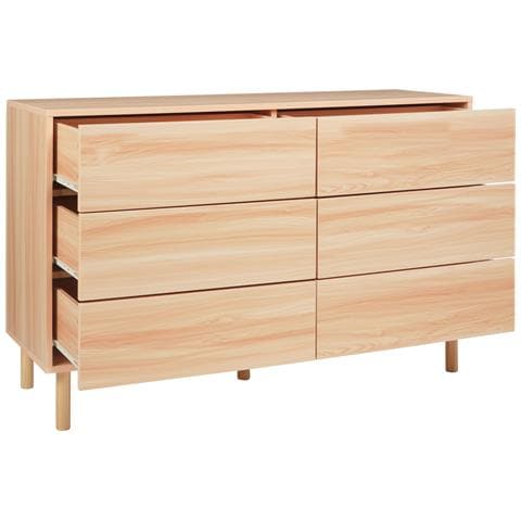 Cassettiera Con 6 Cassetti Legno Chiaro Sharpe - Foto 7