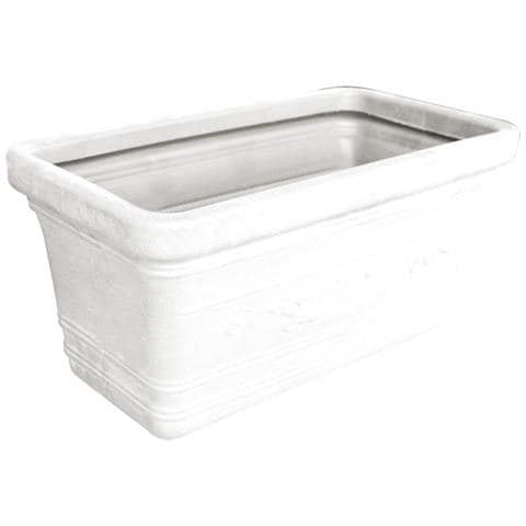 Vaso Rettangolare 80x39xh34 Cm In Resina Prestige Npa - White - Foto 1