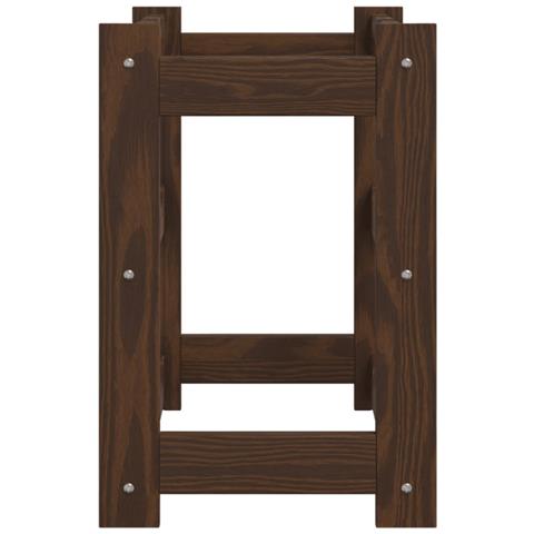 Portabottiglie Per 12 Bottiglie Marrone Legno Massello Di Pino - Foto 2