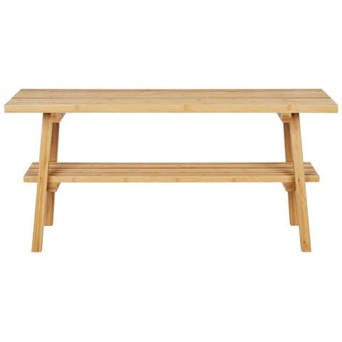 Panca Ember - Marrone - Bamboo - 70x28x45 Cm - Foto 1