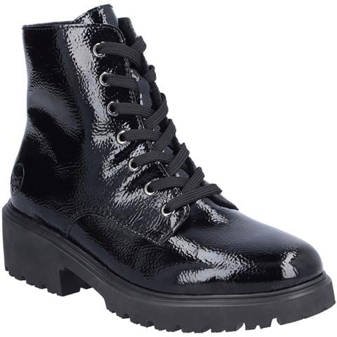 Black Casual Closed Ladies Mid Height Boots Stivaletti Pelle Sintetica Scarpe Donna Nero Eu 39, 76002-00 - Foto 1