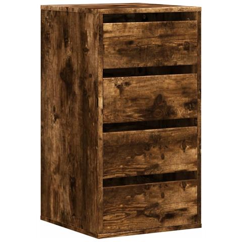Cassettiera Angolare Rovere Fumo 40x41x76cm Legno Multistrato - Foto 1