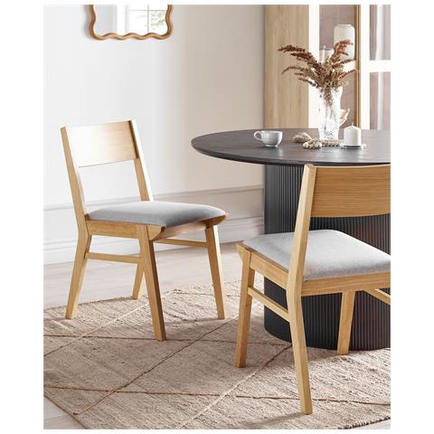 Set Di 2 Sedie Da Pranzo Enola Grigio Chiaro - Foto 1