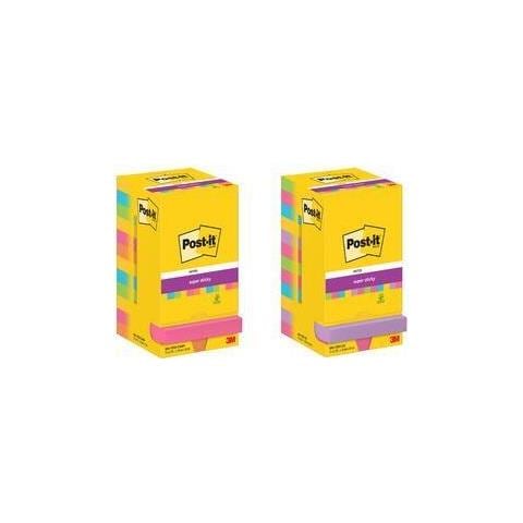 7100244585 Pouch Autoadesiva Quadrato Blu Verde Arancione Rosa Giallo 90 Fogli Autoadesivo - Foto 1